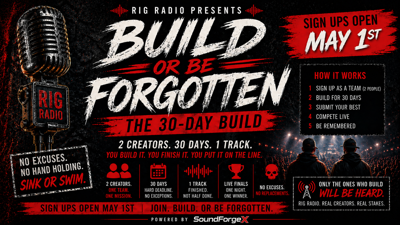 Build or Be Forgotten 30-Day Build contest banner
